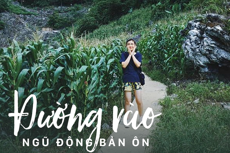 Con đường dẫn vào Ngũ động bản Ôn quanh co, khúc khuỷu nhưng cũng rất thú vị