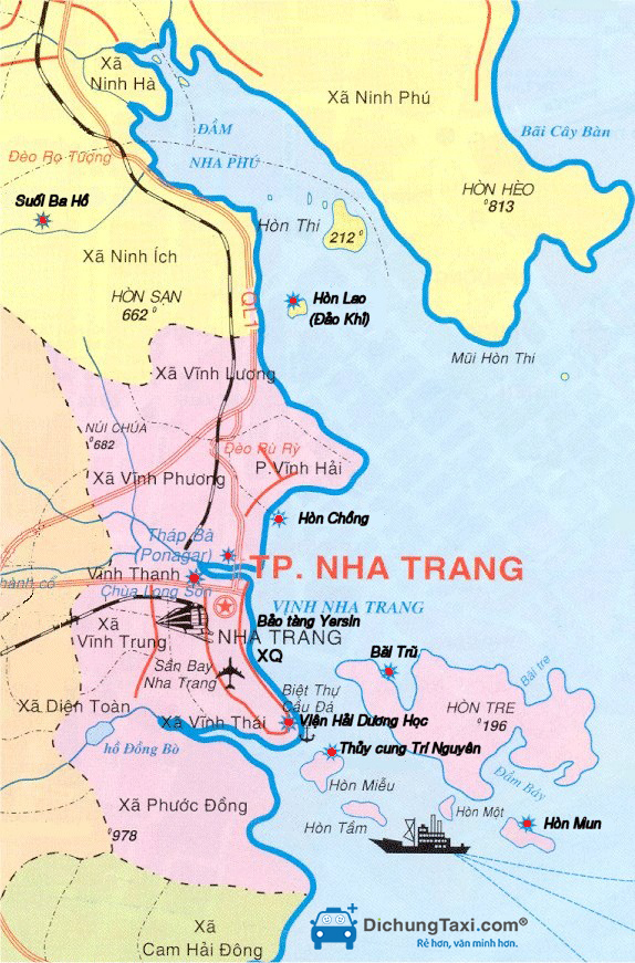 bản đồ du lịch Nha Trang