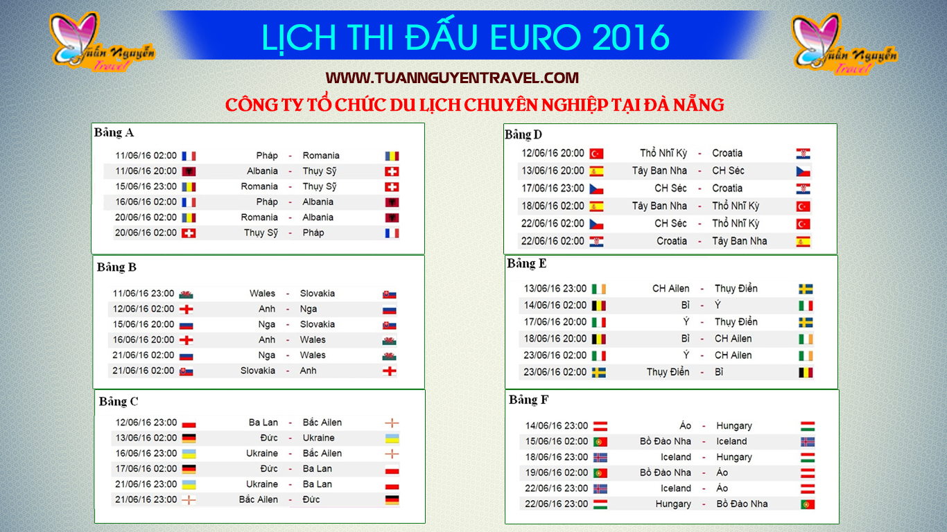 Lịch thi đấu euro 2016 vòng bán kết chung kết | lịch trường thuật trực tiếp euro 2016 