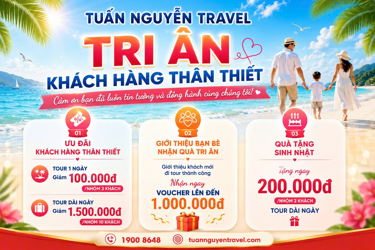 TUẤN NGUYỄN TRAVEL TRI ÂN KHÁCH HÀNG THÂN THIẾT - ƯU ĐÃI ĐẾN 1.500.000Đ